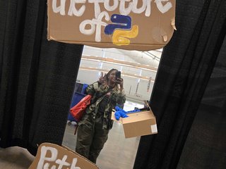 You are the future of Python Packaging selfie mirror