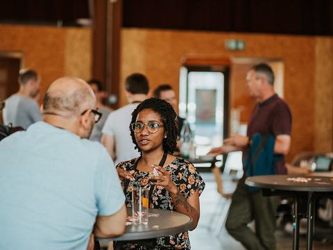 Talking to a good friend at Djangocon  Europe 2018