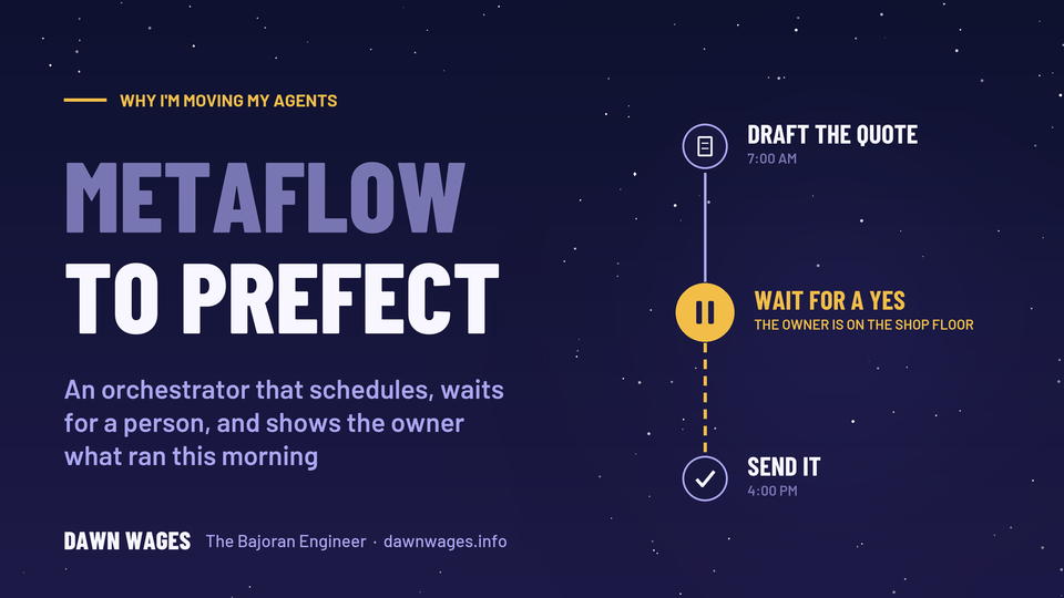 Why I'm moving my agents from Metaflow to Prefect